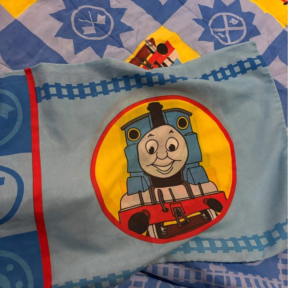 Vintage 2006 Thomas The Train And Friends Twin Bed Comforter Blanket & 1 Sham